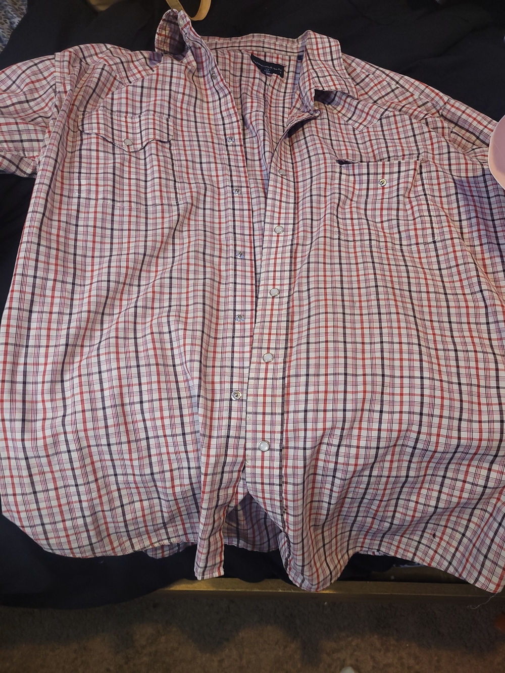 Panhandle Slim Red and White Plaid LONG SLEEVE Button-Down Shirt
